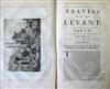 TRAVEL  THEVENOT, JEAN. The Travels of Monsieur de Thevenot into the Levant.  1687
